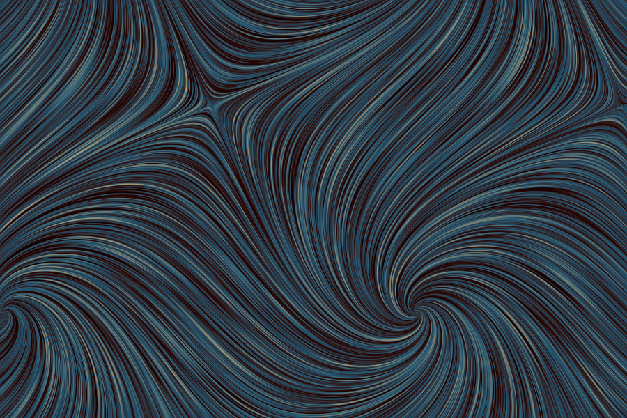 Line integral convolution of the noise along the vector field
